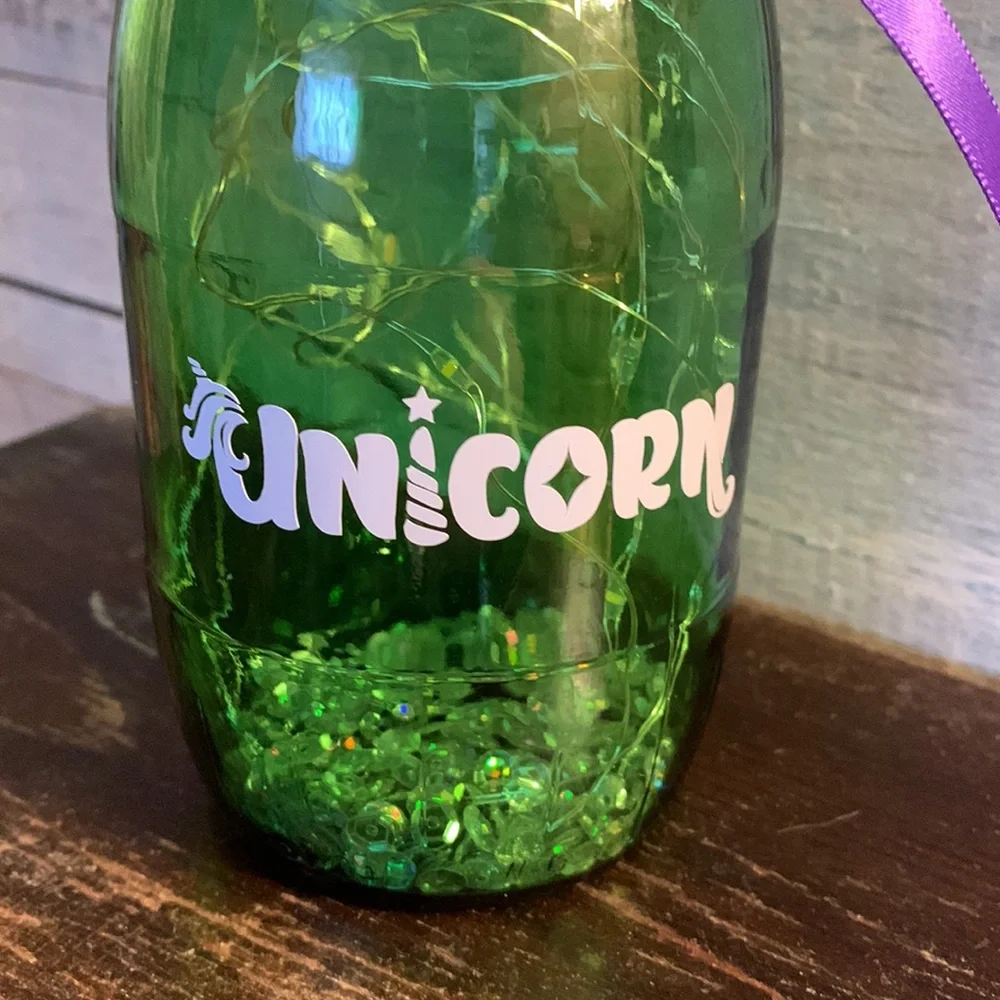 Hand Crafted- ‘Unicorn’ Green Barrel Solar Lantern